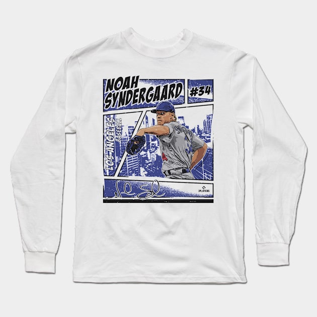 Noah Syndergaard Los Angeles D Comic Long Sleeve T-Shirt by Jesse Gorrell